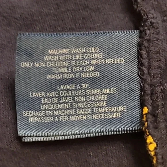Polo by Ralph Lauren vintage 90s y2k embroidered boys XL 18/20 Navy and gold tee - Picture 7 of 9
